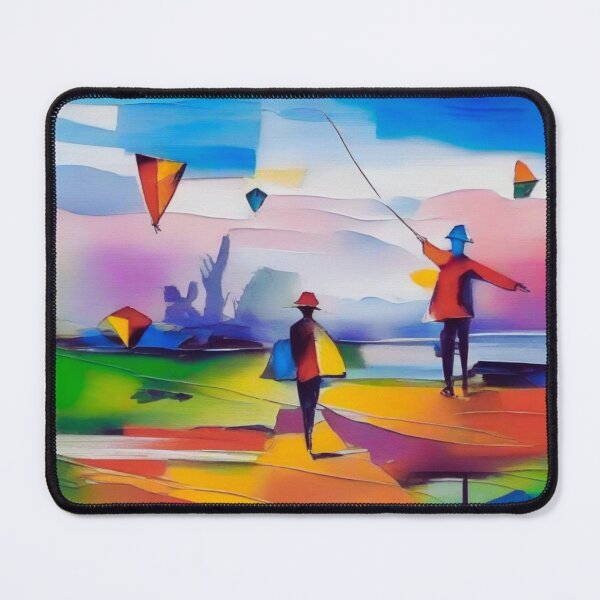 Item preview, Kite Flying in a Gusty Wind (oil on canvas). designed and sold by MPC-Mince-Pies.