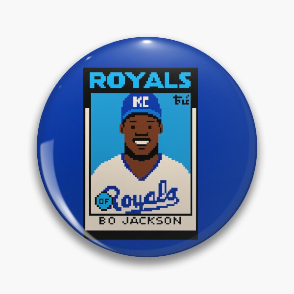 Artikelvorschau, Bo Jackson 8-Bit Retro Royals Baseballkarten-Artwork entworfen und verkauft von TheArtOfCar.