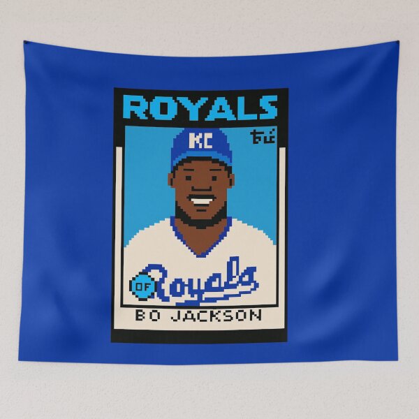 Item preview, Bo Jackson 8-Bit Retro Royals Baseball Card Art designed and sold by TheArtOfCar.