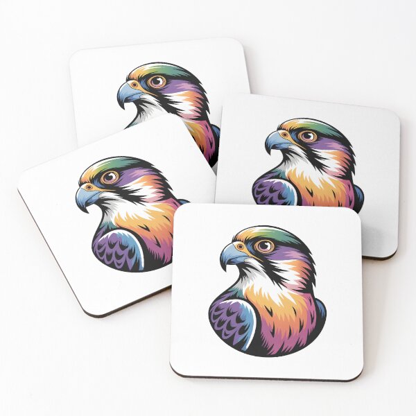 Item preview, Rainbow Falcon Vector Art – Vibrant Color Bird Design designed and sold by RBToper.