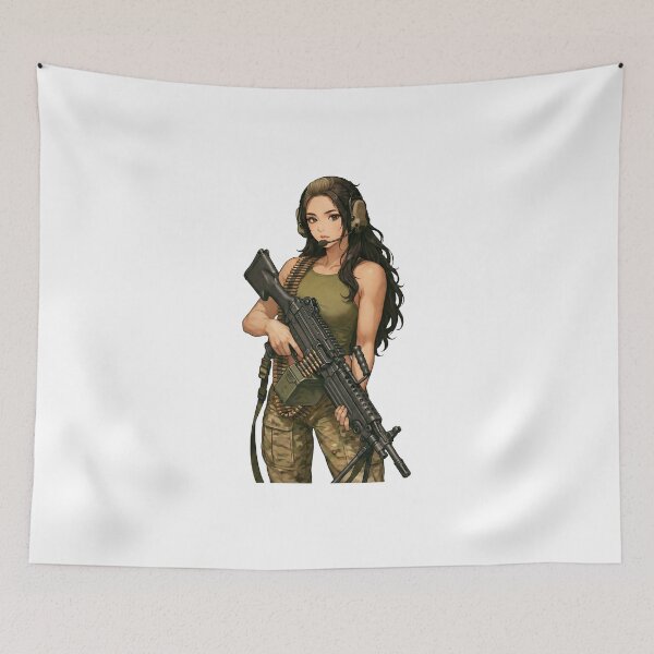 Item preview, Machine Gun Girl designed and sold by RAWLIFEGRAPHIC.