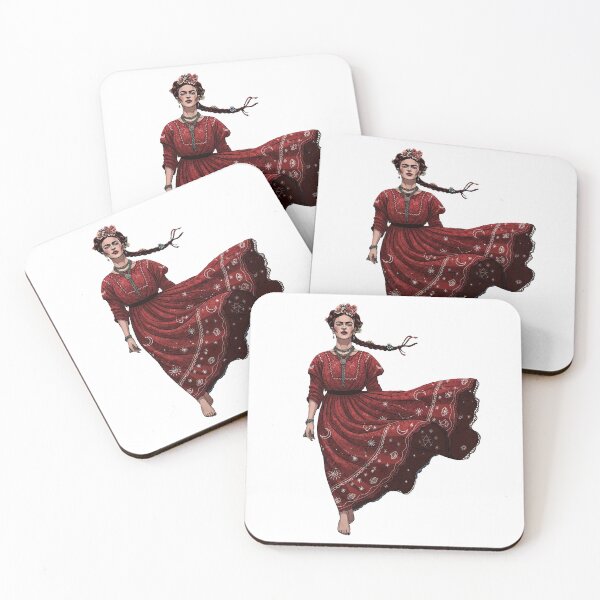 Item preview, Frida Kahlo Flowing Red Dress Portrait   designed and sold by TeeARTHY.