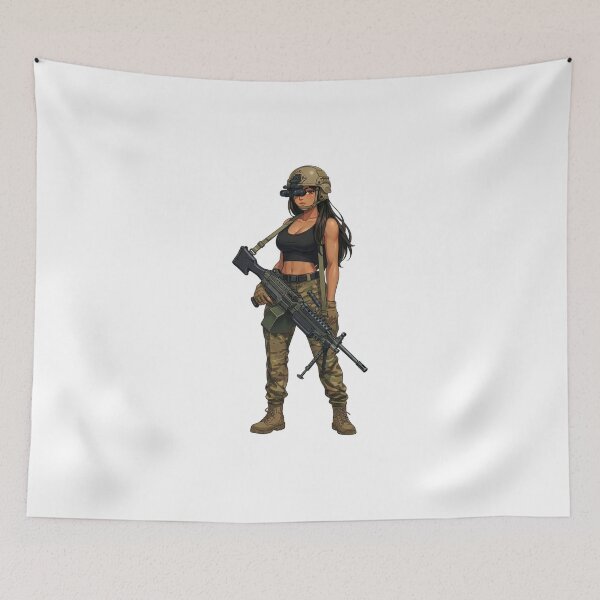 Item preview, Machine Gun Girl designed and sold by RAWLIFEGRAPHIC.