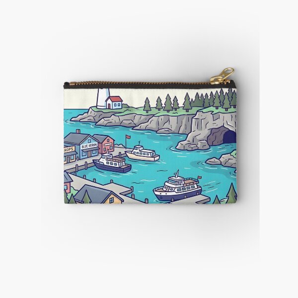 Item preview, Tobermory Ontario Canada Cute Colorful Skyline Landscape  designed and sold by HowToCanadian.