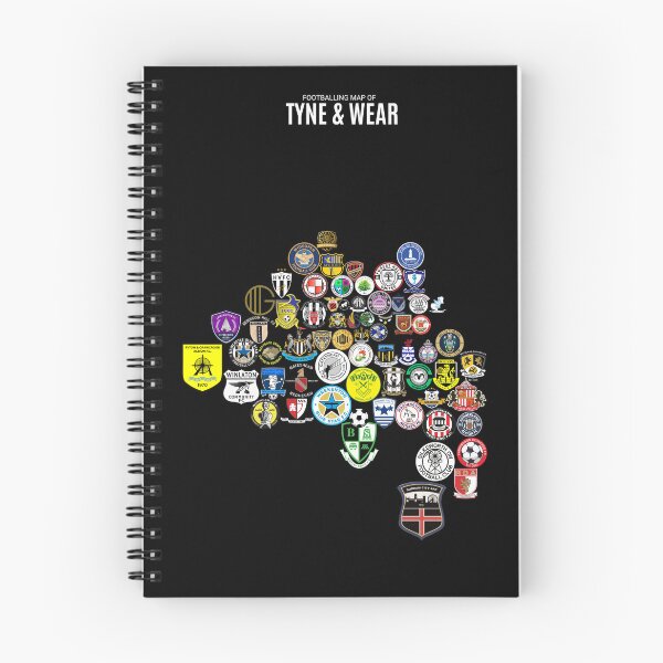 Item preview, Mens Footballing Map of Tyne & Wear designed and sold by Footy-Maps.