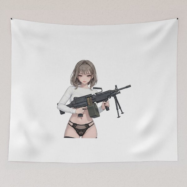 Item preview, Machine Gun Girl designed and sold by RAWLIFEGRAPHIC.