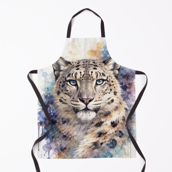 Item preview, Snow Leopard Watercolor Portrait – Majestic Big Cat Art designed and sold by Darlin8888.