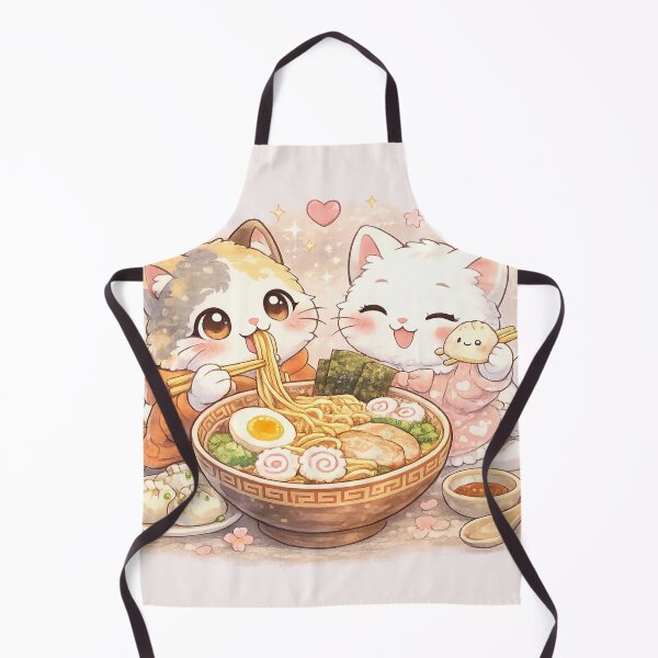 Item preview, Mochi & Lumi – Kawaii Cats Sharing Ramen designed and sold by Mochi Studio.