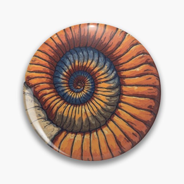 Item preview, Colorful Ammonite Fossil – Earth’s Ancient Spiral designed and sold by Nela Creative Lab.