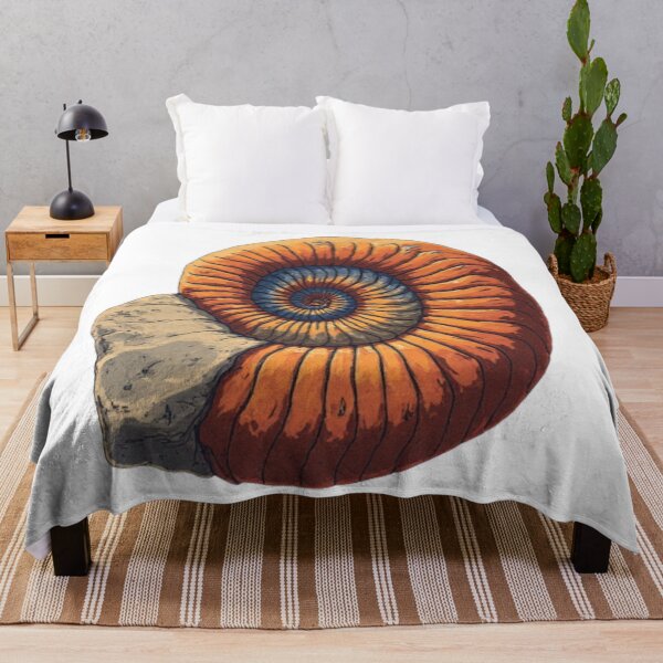 Item preview, Colorful Ammonite Fossil – Earth’s Ancient Spiral designed and sold by Nela Creative Lab.