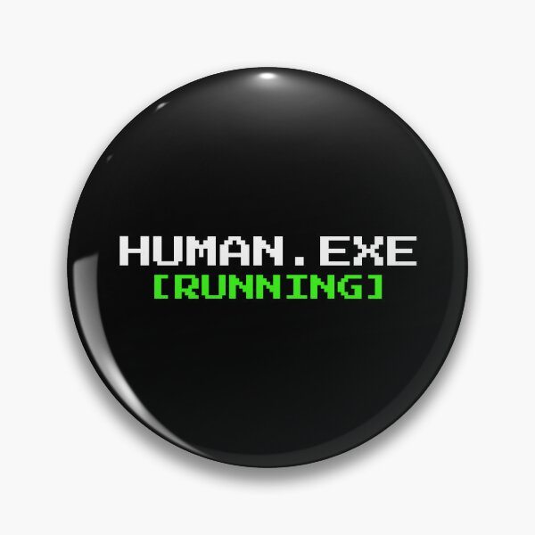 Item preview, Human Exe Running Funny Robot AI Humor designed and sold by vividlukas.