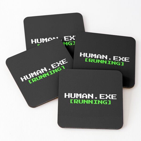 Item preview, Human Exe Running Funny Robot AI Humor designed and sold by vividlukas.