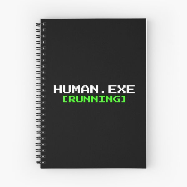 Item preview, Human Exe Running Funny Robot AI Humor designed and sold by vividlukas.