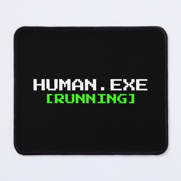Item preview, Human Exe Running Funny Robot AI Humor designed and sold by vividlukas.