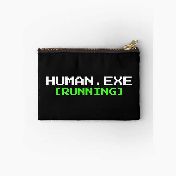 Item preview, Human Exe Running Funny Robot AI Humor designed and sold by vividlukas.