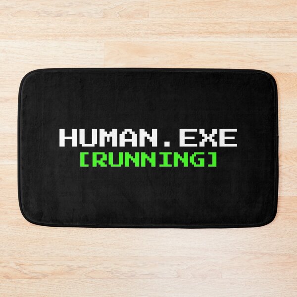 Item preview, Human Exe Running Funny Robot AI Humor designed and sold by vividlukas.