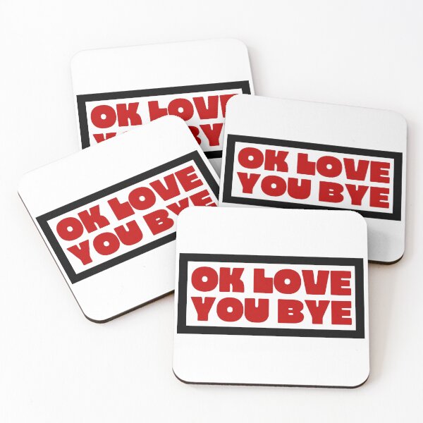 Item preview, Ok Love You Bye - Bold Red Black Outlined designed and sold by Aesthetic Crew.