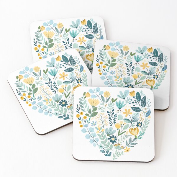 Item preview, Botanical Heart Wildflowers Saint Valentine's Day - Cute Floral Love Garden Art Print designed and sold by DesignArtist.ia.