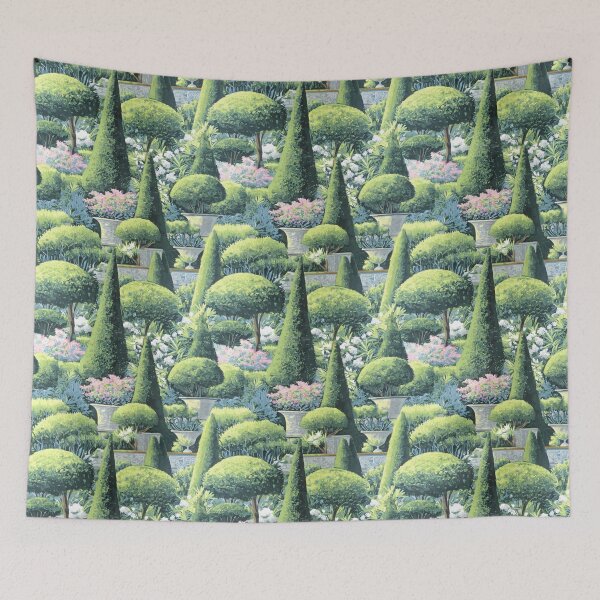 Item preview, Grandmillennial formal garden and topiaries designed and sold by SophieClimaArt.