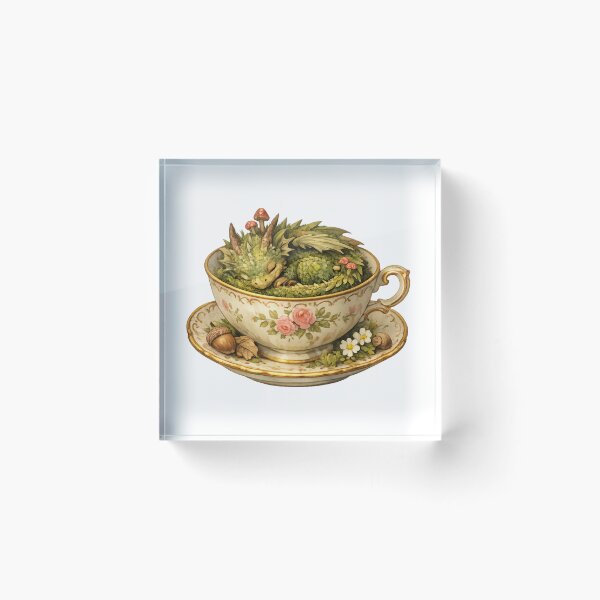 Item preview, Tiny Teacup Moss Dragon designed and sold by Melissa Conner.