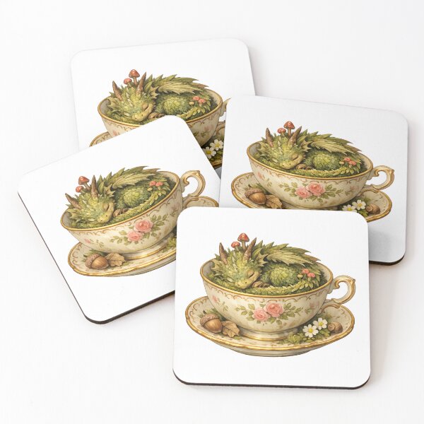 Item preview, Tiny Teacup Moss Dragon designed and sold by Melissa Conner.