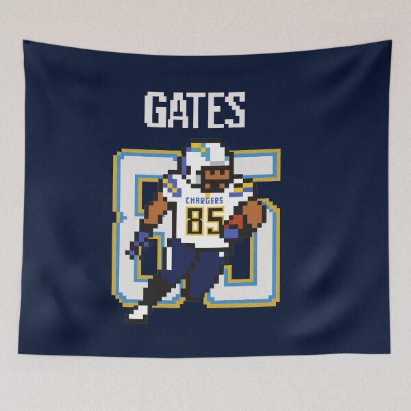Item preview, Antonio Gates Chargers Pixel Art Tribute designed and sold by TheArtOfCar.