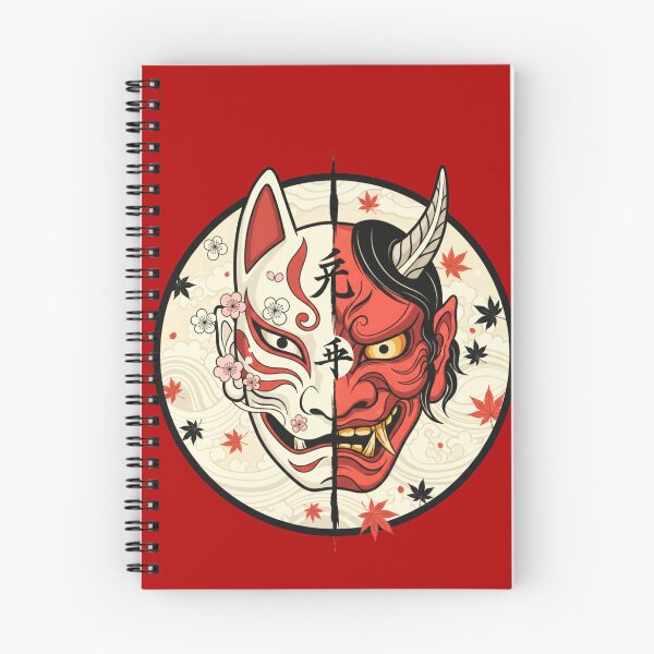 Item preview, Dual Spirit: Hannya and Kitsune Mask Art designed and sold by SakuraVibes.