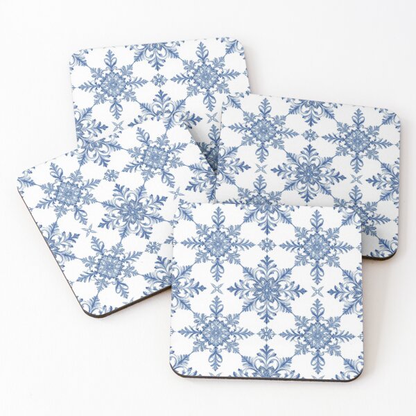 Item preview, Pattern With Blue Flowers on White Background designed and sold by Goca Shop.