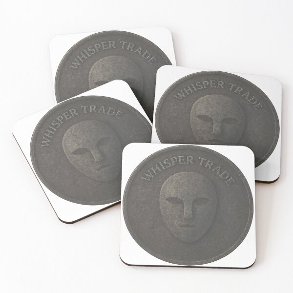 Item preview, Dark metallic coin with Whisper Trade mask emblem designed and sold by Creative88Art.