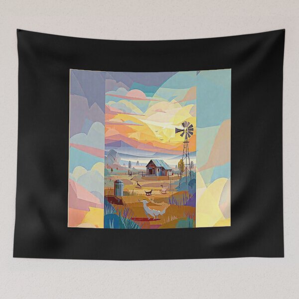 Item preview, Colorado Farm Sunrise – Vibrant Rural Landscape#2 designed and sold by Helios Be. Lavsh.