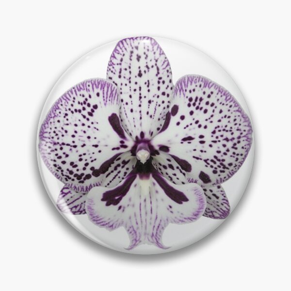 Item preview, white and purple orchid flower sticker  designed and sold by inainart.