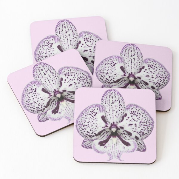 Item preview, white and purple orchid flower sticker  designed and sold by inainart.