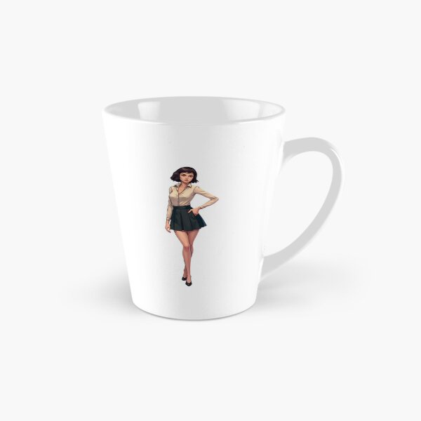 Item preview, Confident young woman in stylish office attire standing poised designed and sold by Creative88Art.