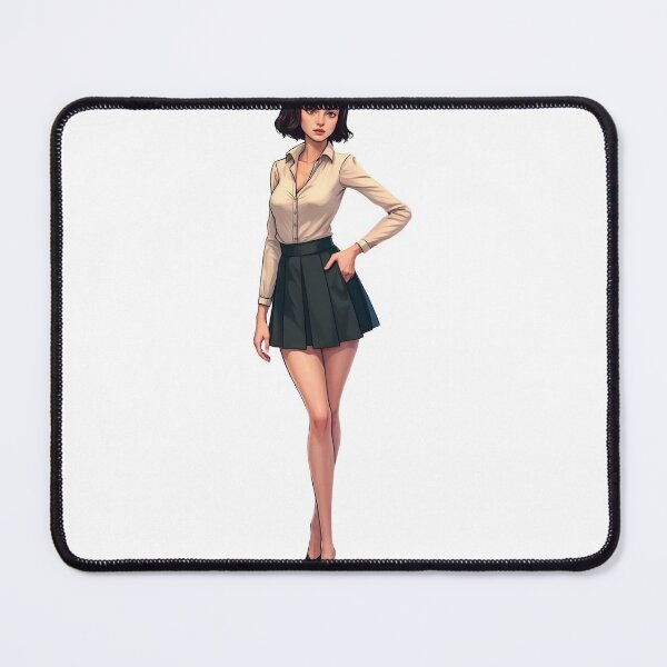 Item preview, Confident young woman in stylish office attire standing poised designed and sold by Creative88Art.