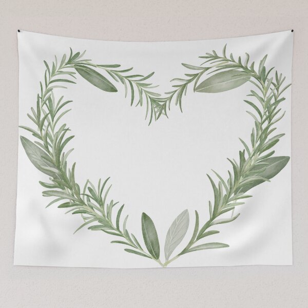 Item preview, Rosemary and Sage Heart Wreath designed and sold by AnimaliaStar.
