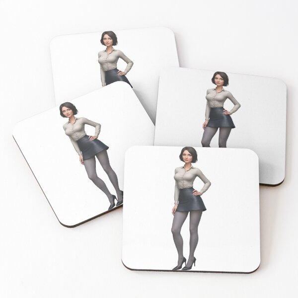 Item preview, Confident businesswoman standing with hand on hip in modern outfit designed and sold by Creative88Art.