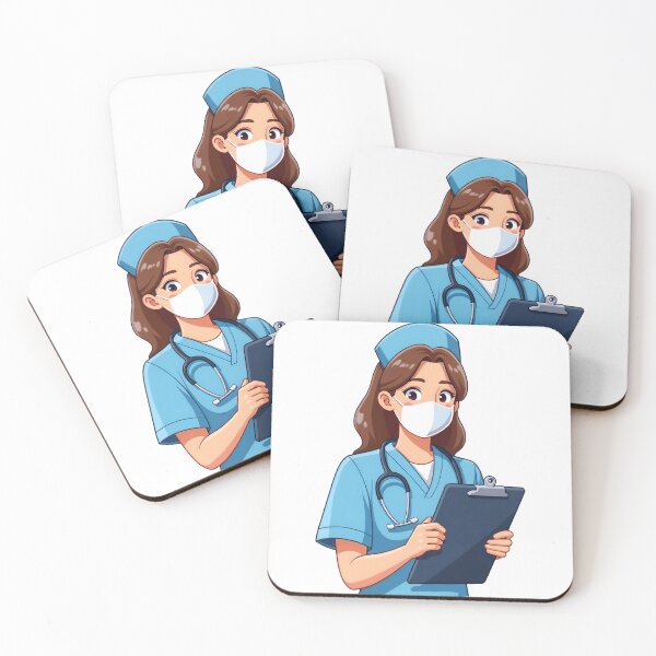 Item preview, Friendly nurse in medical uniform holding clipboard designed and sold by Creative88Art.