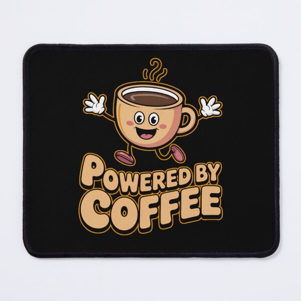 Item preview, Powered by Coffee  Funny Caffeine Lover Quote  designed and sold by Nzgiftsandmore.