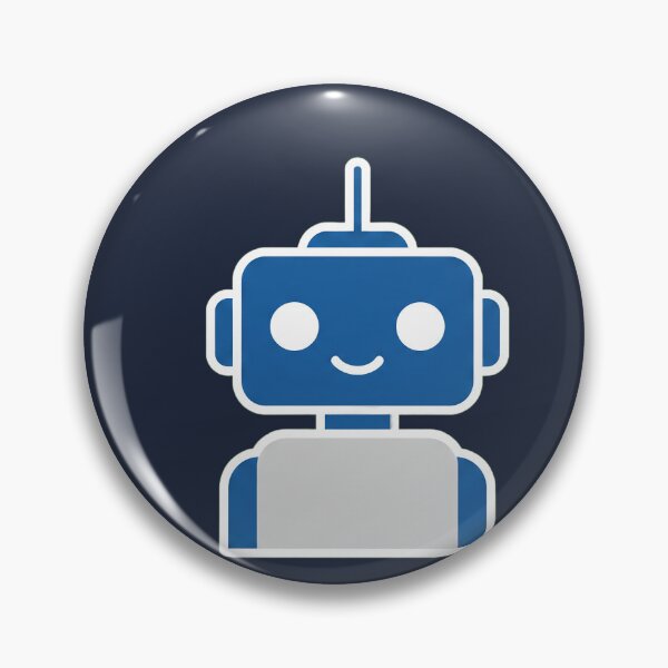 Artikelvorschau, Illustration eines freundlichen blauen Roboters entworfen und verkauft von BounoWorld.