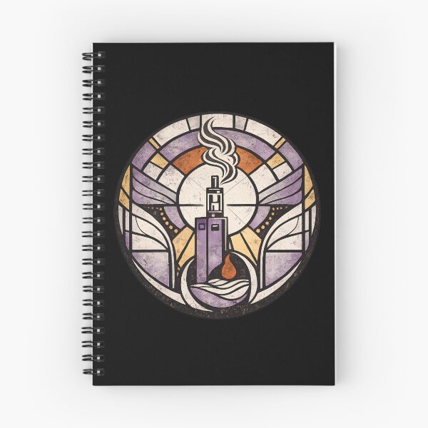 Item preview, Art Deco Vape Emblem - Vintage Stained Glass Purple Vapor Design designed and sold by House of Taste Vape Designs.