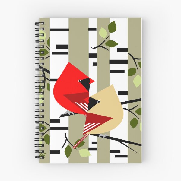 Item preview, Geometeric Abstract Common Cardinal Birds designed and sold by studioart.