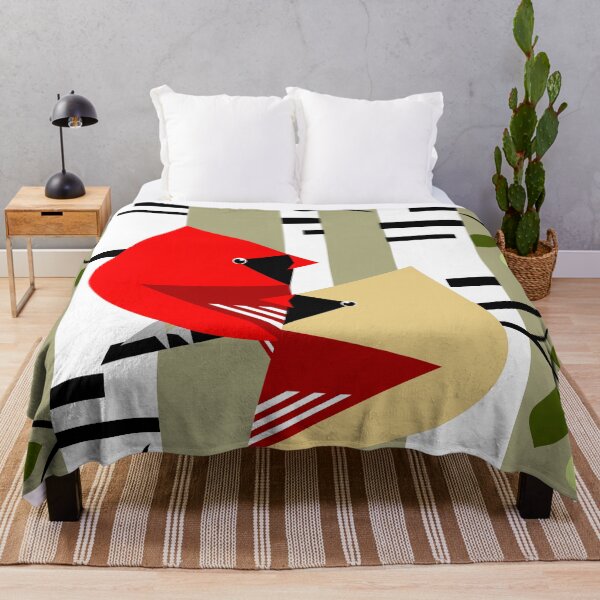 Item preview, Geometeric Abstract Common Cardinal Birds designed and sold by studioart.