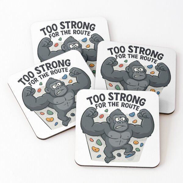 Item preview, Funny bouldering shirt – Gorilla “Too Strong” designed and sold by Pineapple-Tree.