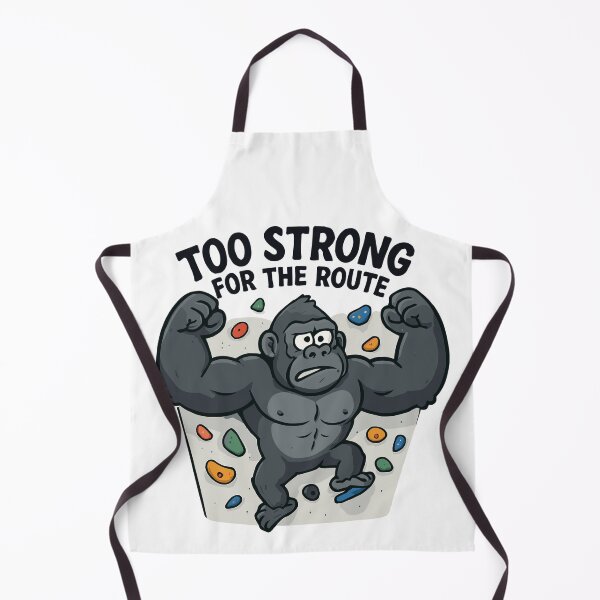 Item preview, Funny bouldering shirt – Gorilla “Too Strong” designed and sold by Pineapple-Tree.