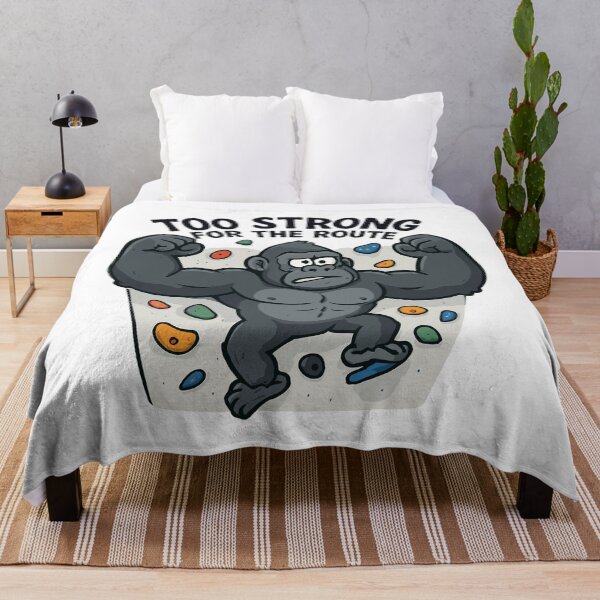 Item preview, Funny bouldering shirt – Gorilla “Too Strong” designed and sold by Pineapple-Tree.