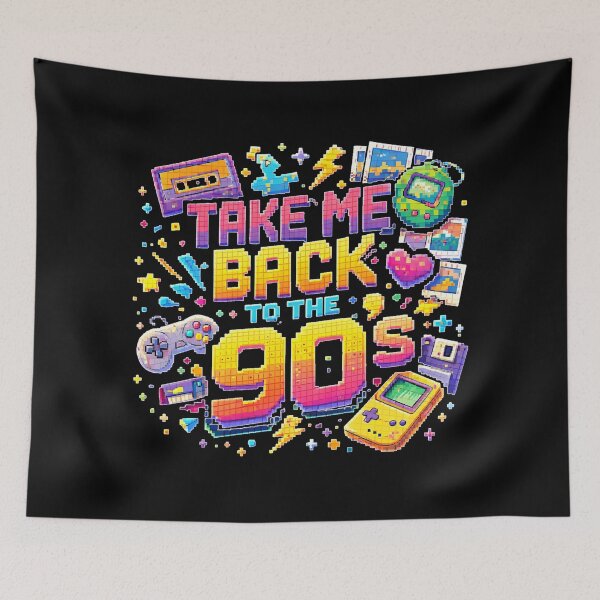 Item preview, Take Me Back to the 90's – Ultimate Retro Throwback Vibes designed and sold by GlobalBoom.