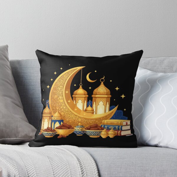Item preview, Golden Ramadan Crescent & Lanterns designed and sold by Khadigadesings.
