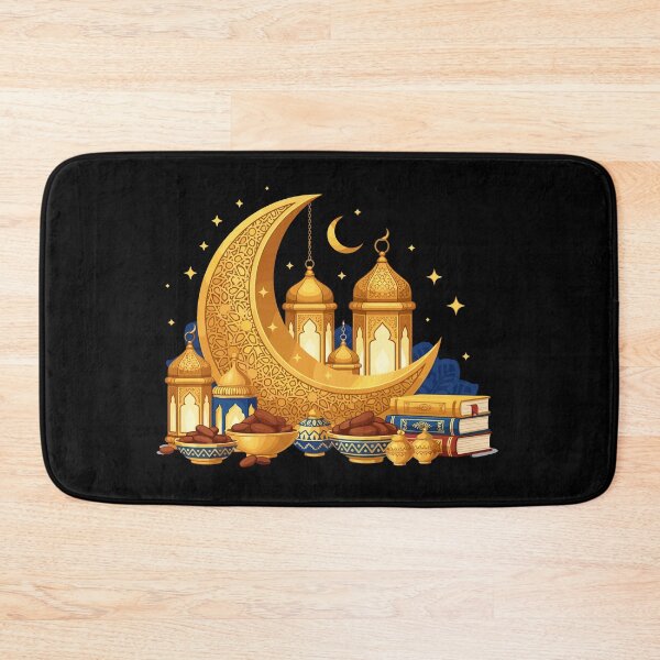 Item preview, Golden Ramadan Crescent & Lanterns designed and sold by Khadigadesings.