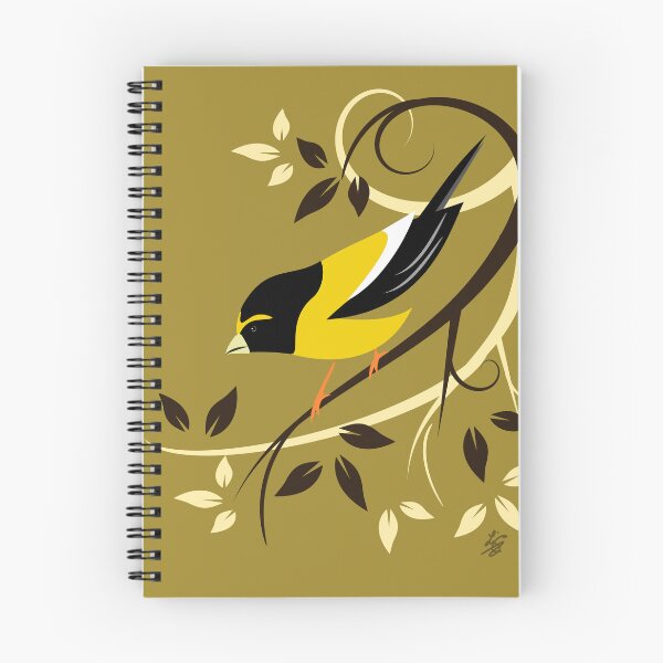 Item preview, Evening Grosbeak Stylized Bird Art designed and sold by studioart.