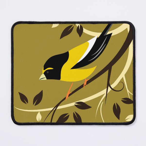 Item preview, Evening Grosbeak Stylized Bird Art designed and sold by studioart.